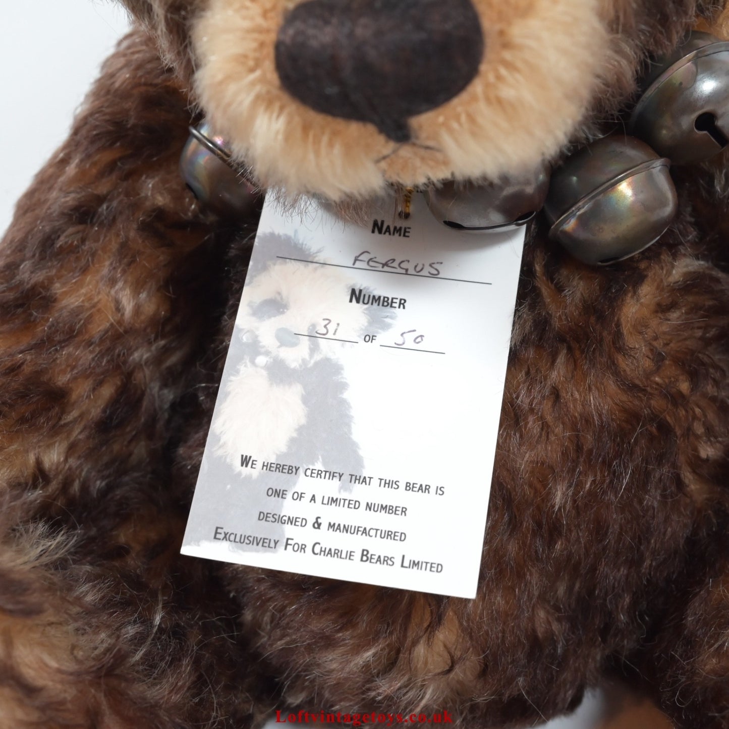 Charlie Bears Fergus Teddy Bear - SJ 3996, Ltd Ed of 50, from 2008 - VERY RARE