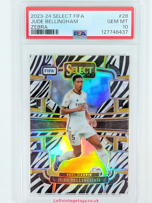 2023-24 Select FIFA Jude Bellingham Zebra /25 PSA 10