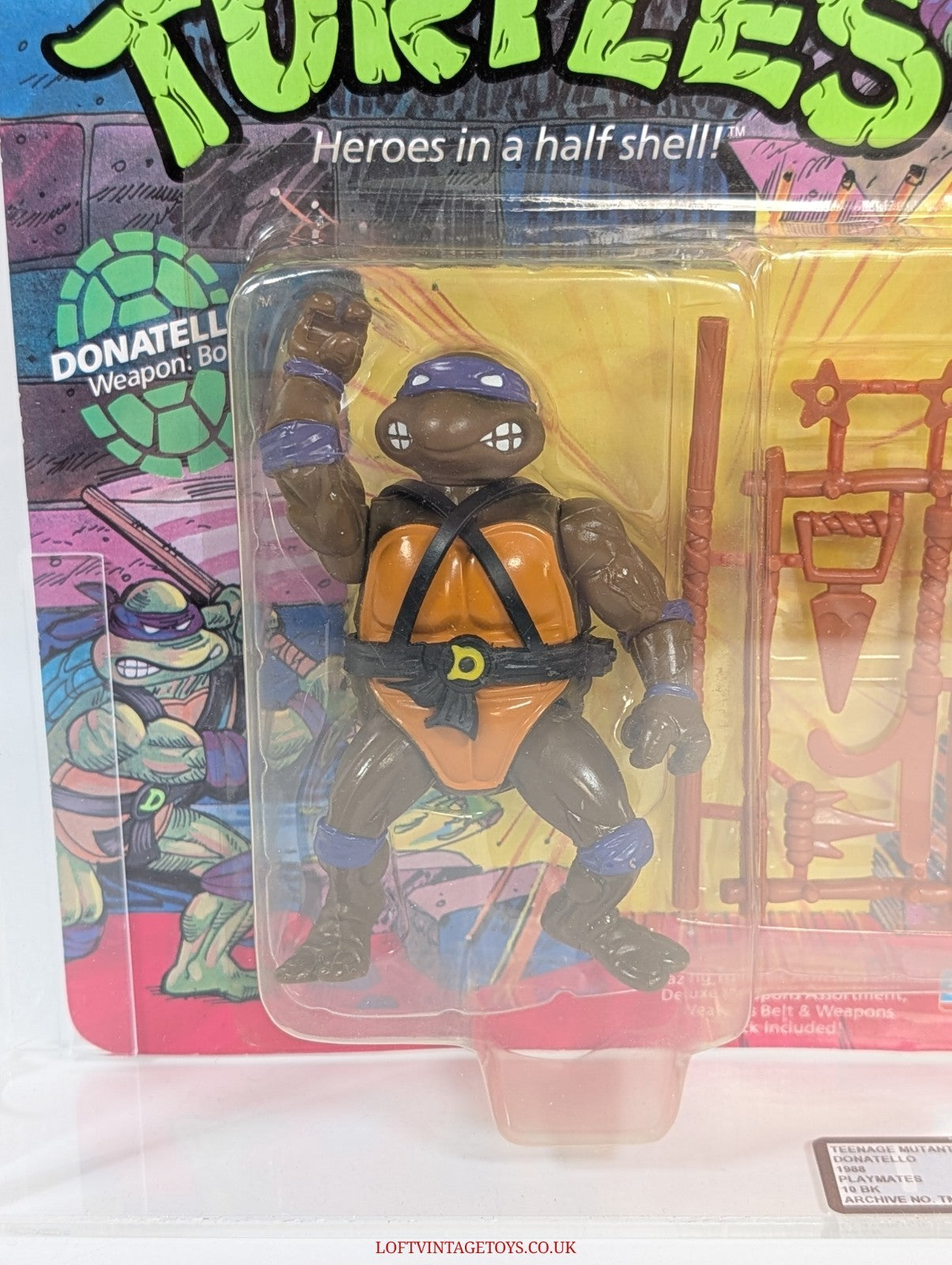 Teenage Mutant Ninja Turtles 1988 Donatello 10 Back Unpunched - UKG 85