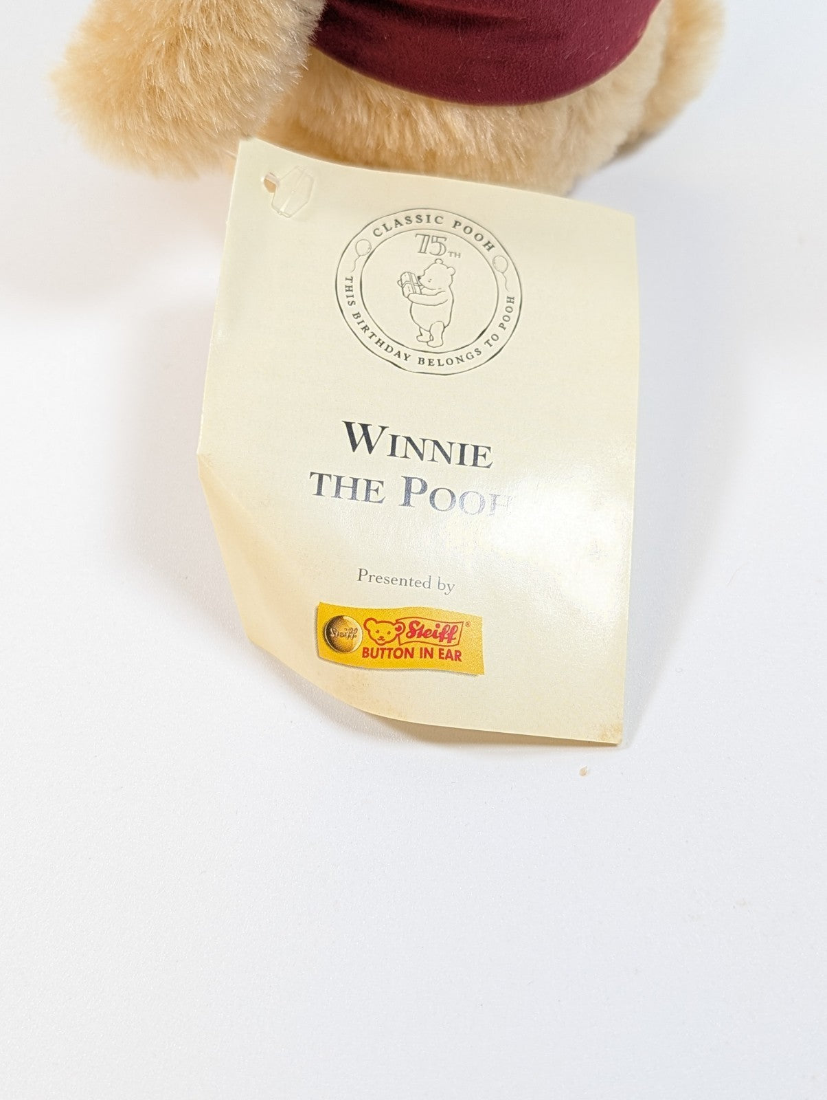 Steiff Winnie The Pooh 75th Anniversary Edition, Ltd Ed - 02623