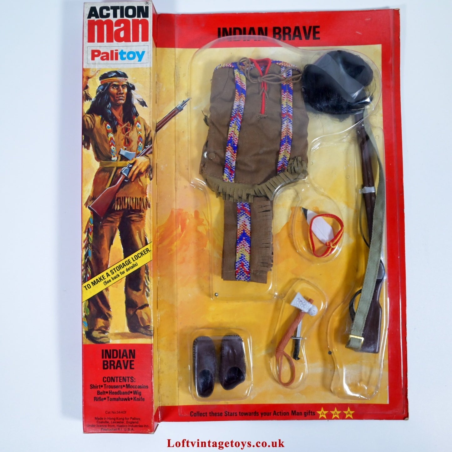 Vintage Action Man Indian Brave circa 1977 Outfit Palitoy - Sealed