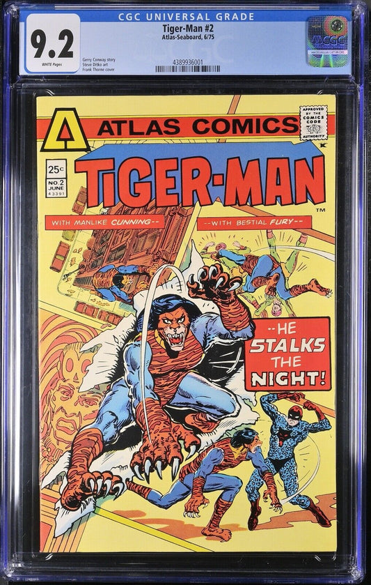 Tiger-Man # 2 Atlas 1975 - CGC 9.2