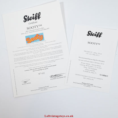 Steiff Sooty 60th Anniversary Teddy Bear - 664137, LE Production