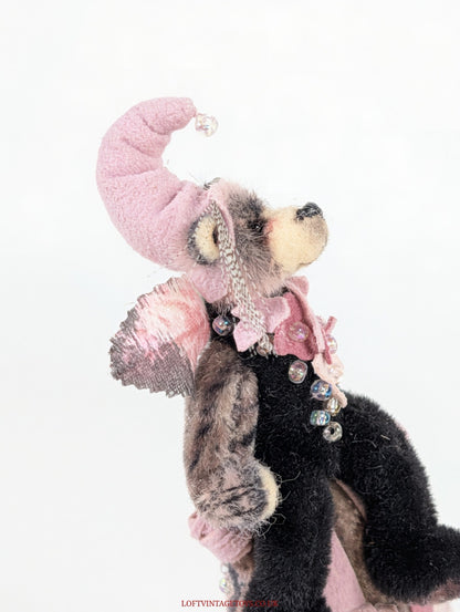 Loris Hancock Shaggy Ink Cap Mushroom Fairy, OOAK Ltd Ed 1/1
