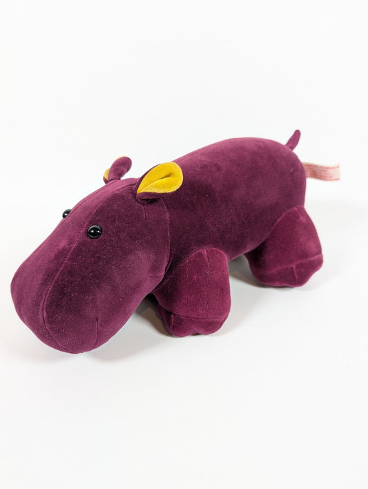 Manhattan Toy Company Hippo Purple 12in Plush Stuffed Toy, from 1986