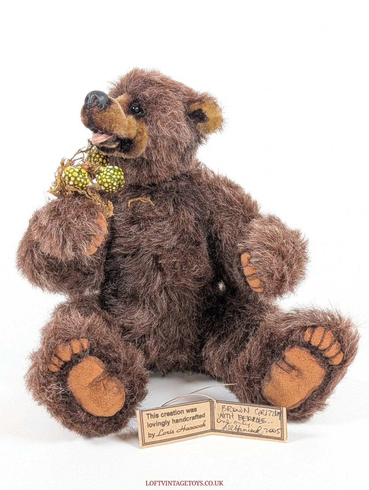 Loris Hancock Brown Grizzly With Berries - OOAK Ltd Ed 1/1