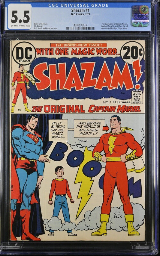 Shazam 1 2/73 D.C. Comics CGC 5.5