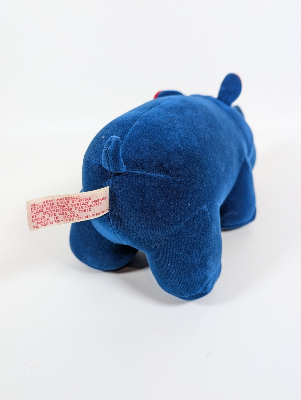 Manhattan Toy Company Rhinoceros  12in Plush Stuffed Toy, from 1986 - Rare