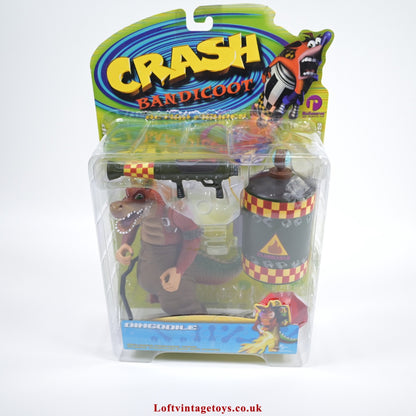 Resaurus Crash Bandicoot Dingodile Action Figure,  Series 2 - RARE