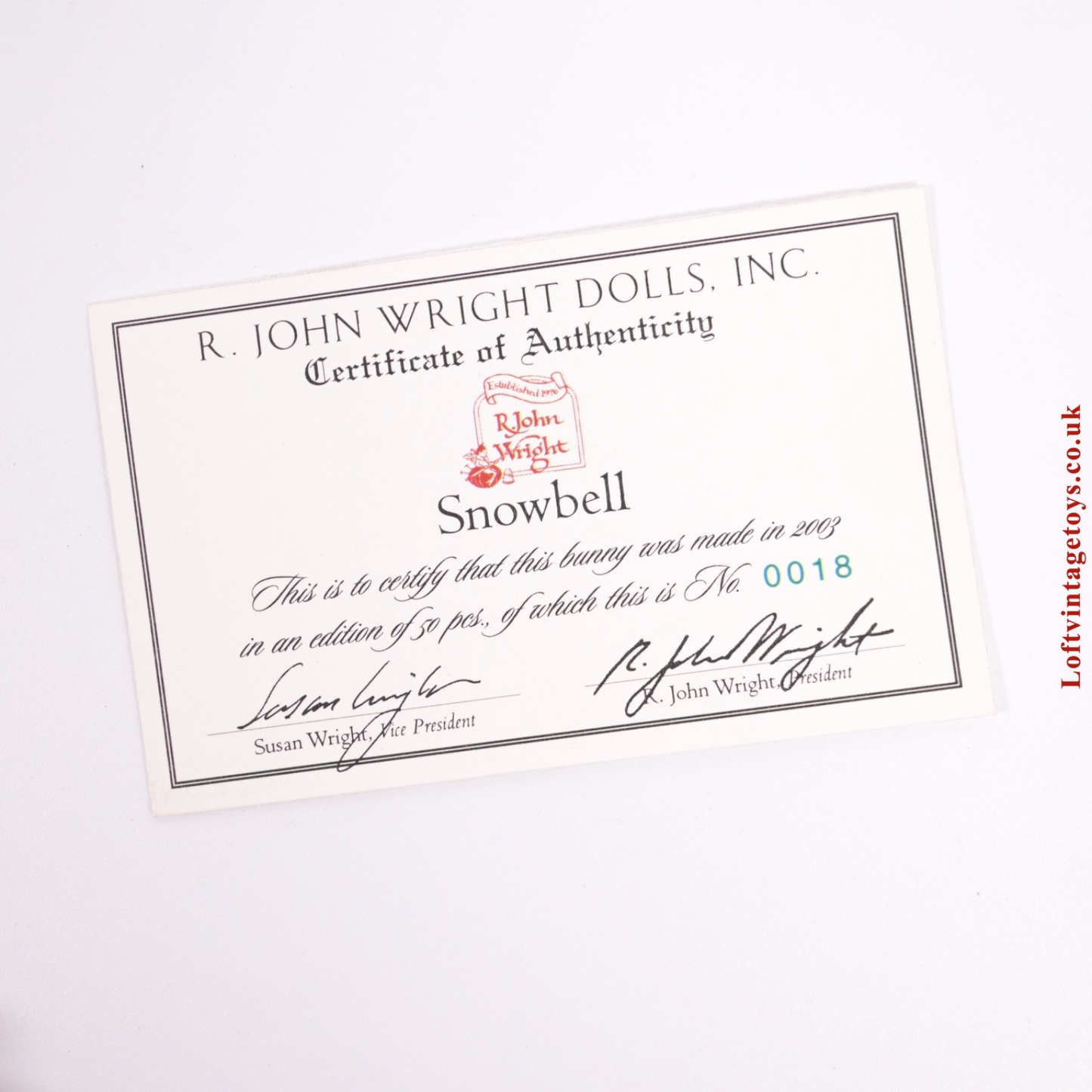 R. John Wright Snowbell, Ltd Ed of 50, Signed by Founders - Rare