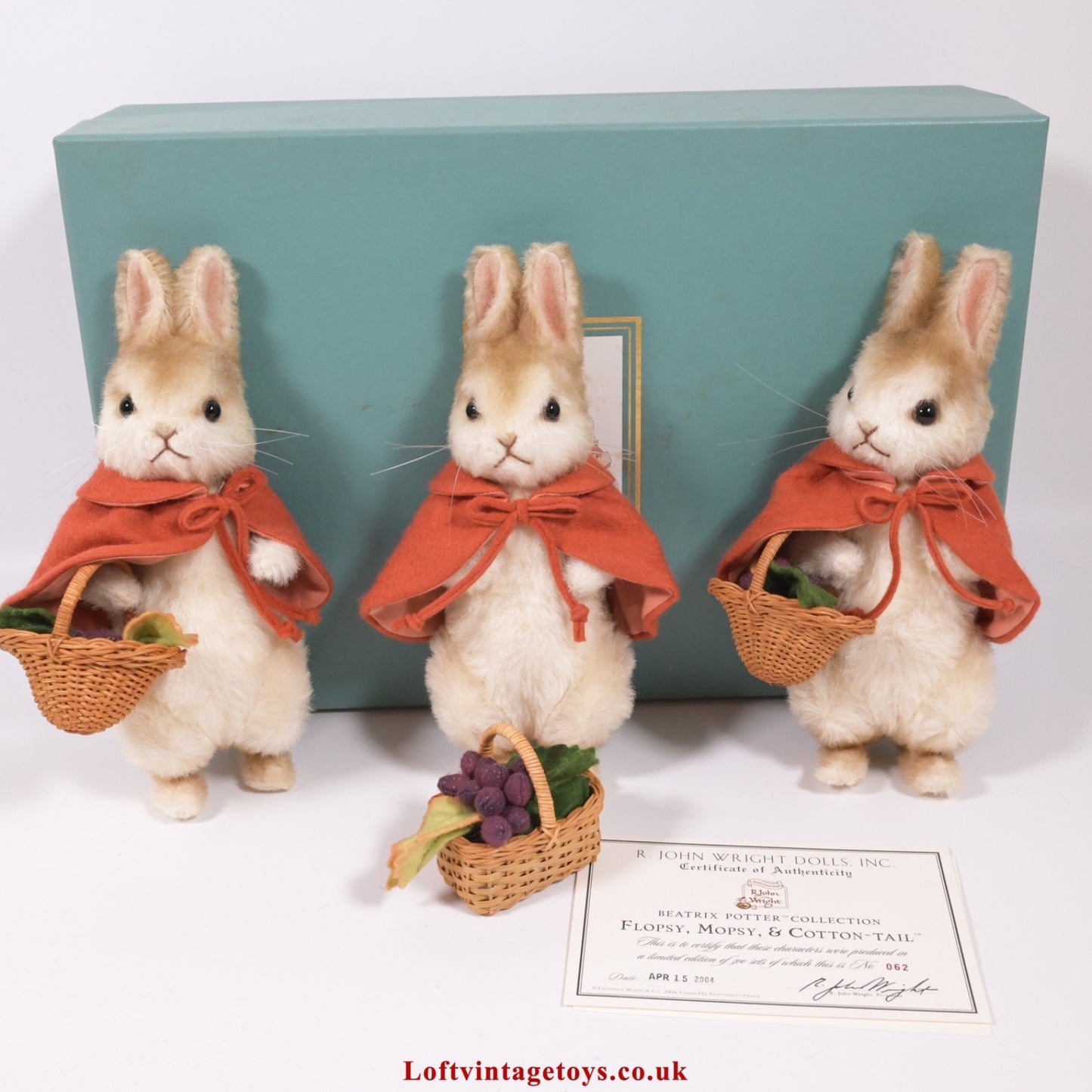 R John Wright  Beatrix Potter Flopsy, Mopsy & Cottontail, Ltd Ed of 500