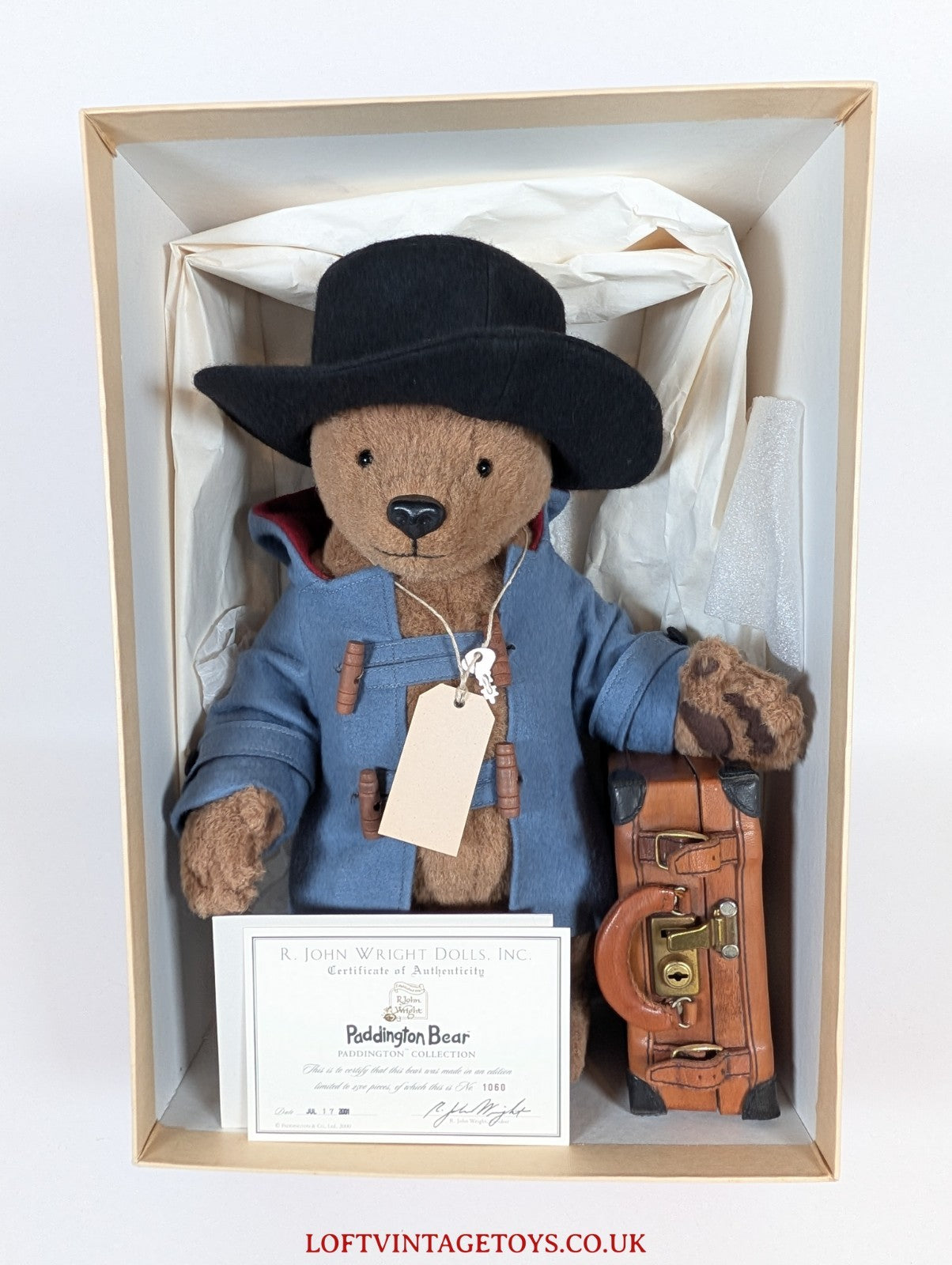 R John Wright Paddington Bear, Limited Edition Teddy