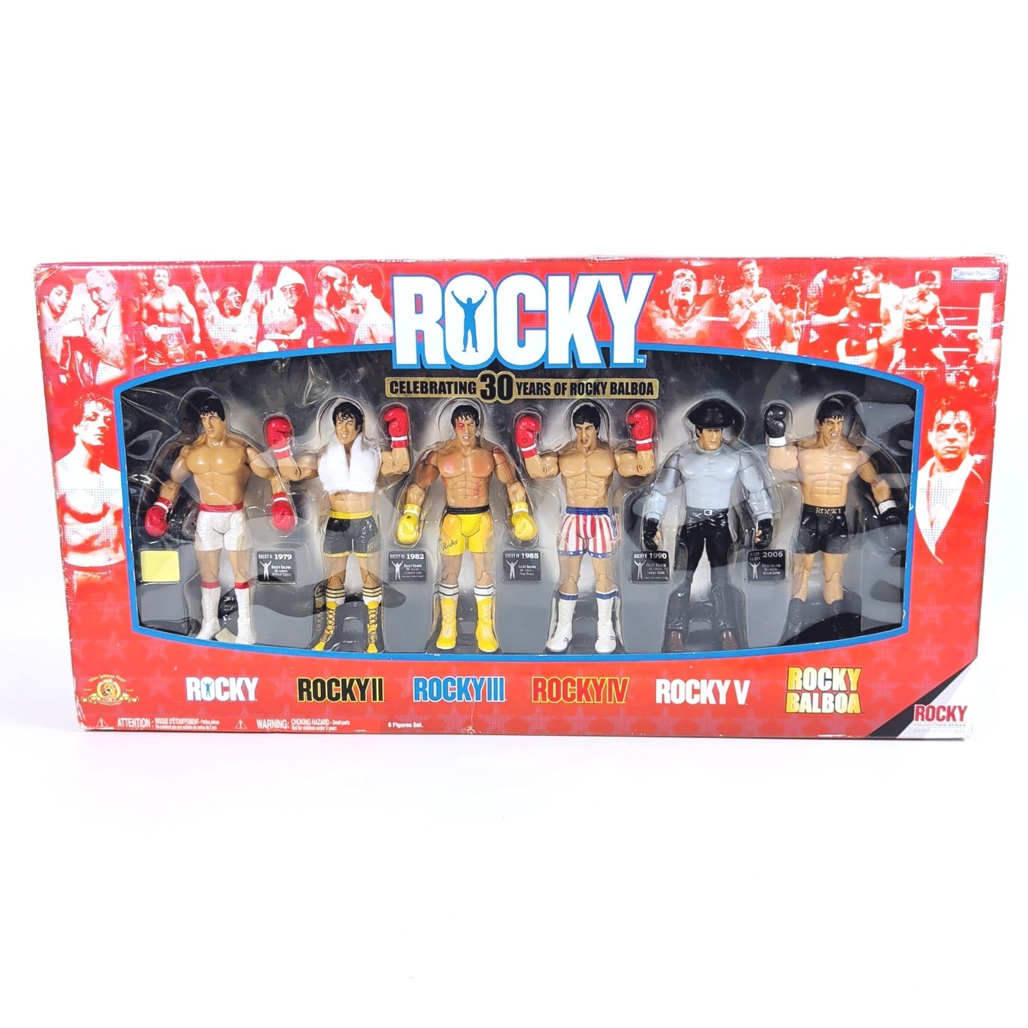 JAKKS ROCKY 30TH ANNIVERSARY SET - Celebrating 30 Years Of Rocky Balboa - SEALED