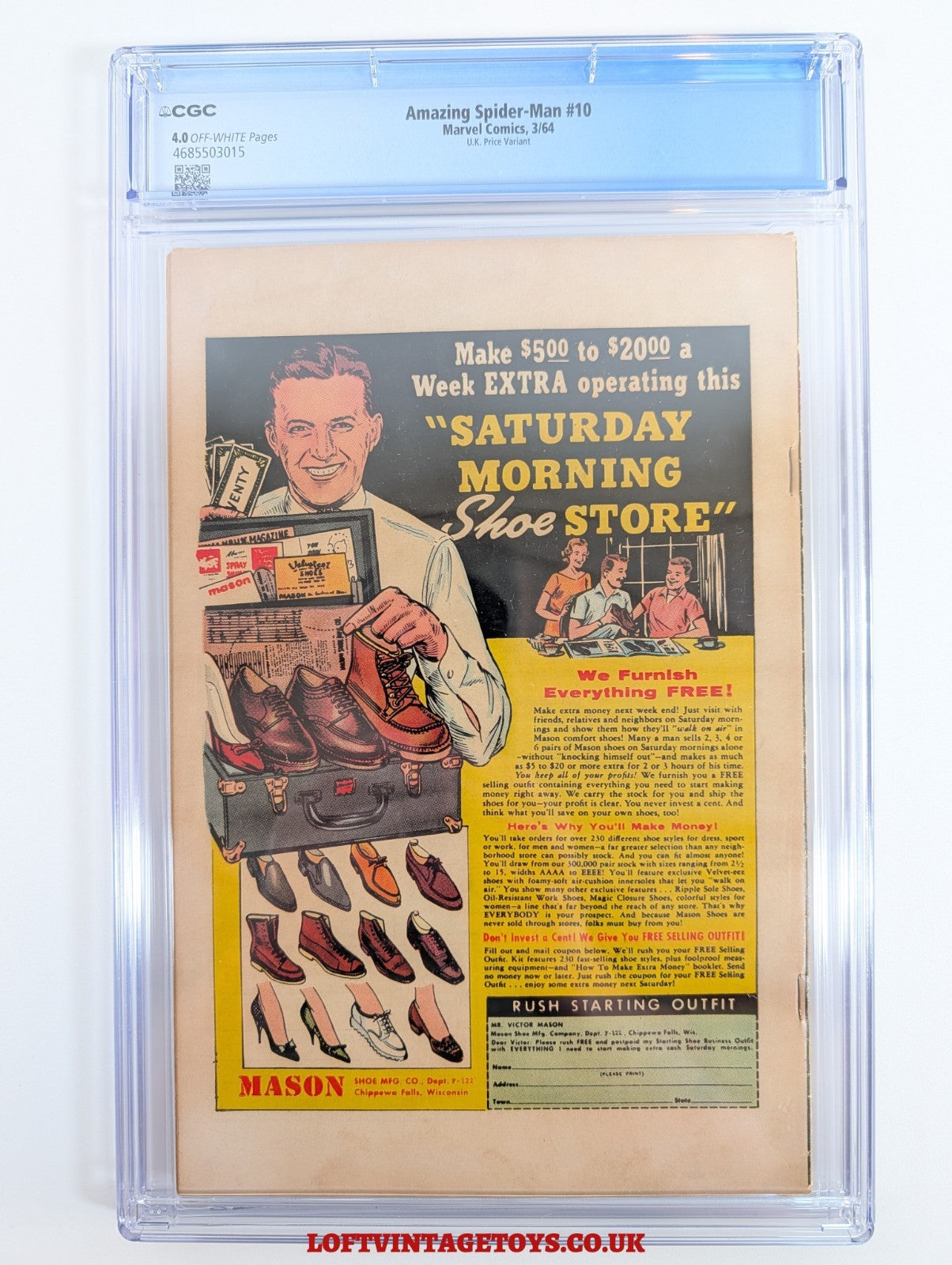 AMAZING SPIDER-MAN #10 - CGC 4.0  - 1ST ENFORCERS UK Variant