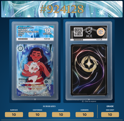 2026 DISNEY LORCANA EN 11-WINTERSPELL ICONIC MOANA - CURIOUS EXPLORER ACE 10