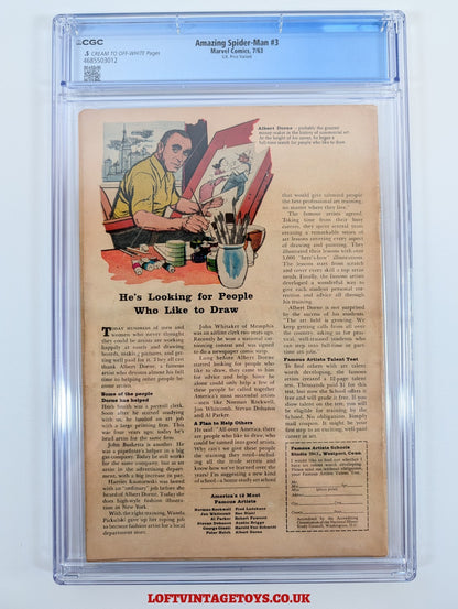 Amazing Spider-Man #3 CGC 0.5 - 7/63 - Origin & 1st Appearance of Dr Octopus