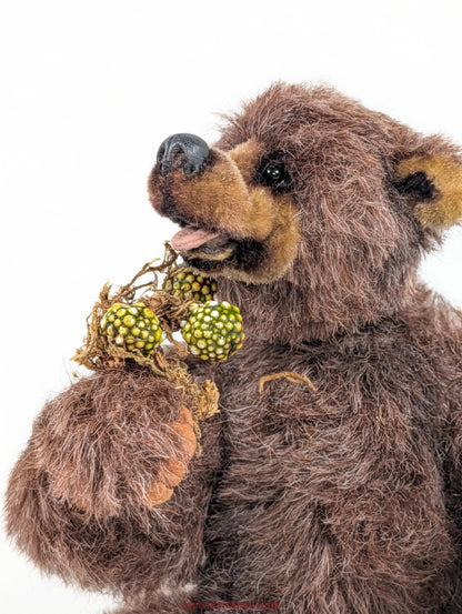 Loris Hancock Brown Grizzly With Berries - OOAK Ltd Ed 1/1