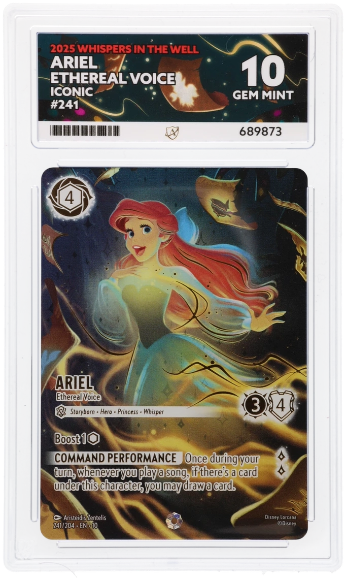 Lorcana Whispers in the Well Ariel Ethereal Voice 241 ICONIC - ACE 10 GEM MINT