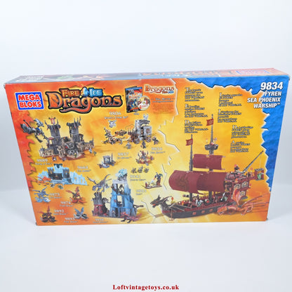 Mega Bloks Fire & Ice Dragons 9834 - Fyren Sea Phoenix Warship, New & Sealed