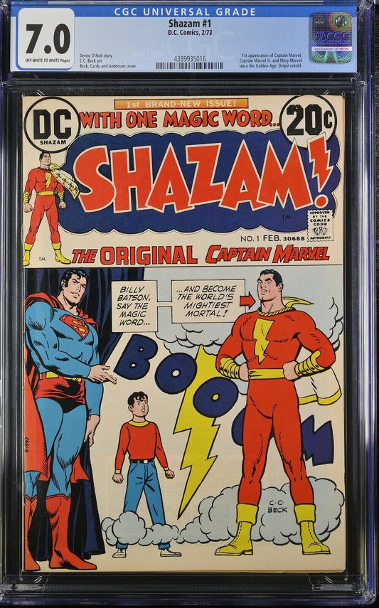 Shazam 1 2/73 D.C. Comics CGC 7.0