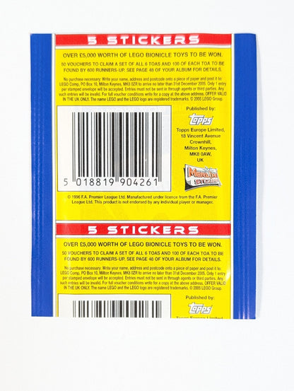 Topps FA Premier League Stickers 2005 Booster Box of 50 Packs * 4 BOXES
