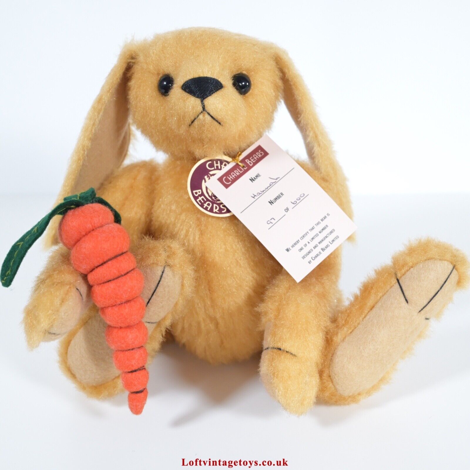 Charlie Bears Hannah Rabbit - CB094200, Ltd Ed 97 of 600 only ...