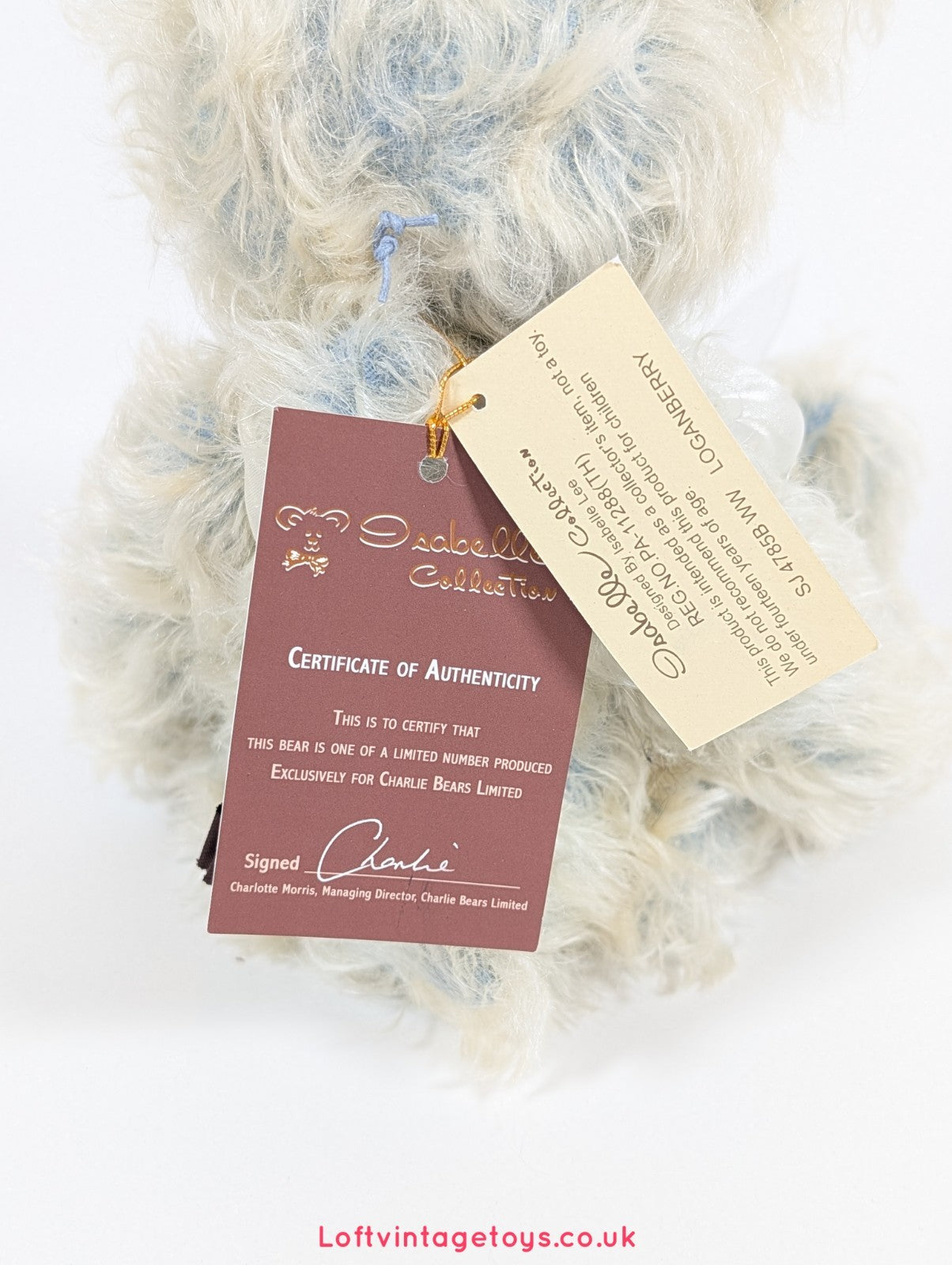 Charlie Bears Isabelle Collection Loganberry Teddy Bear, SJ 4785B, Ltd 200