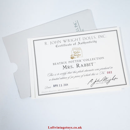 R John Wright  Beatrix Potter Mrs Rabbit, Ltd Ed of 500