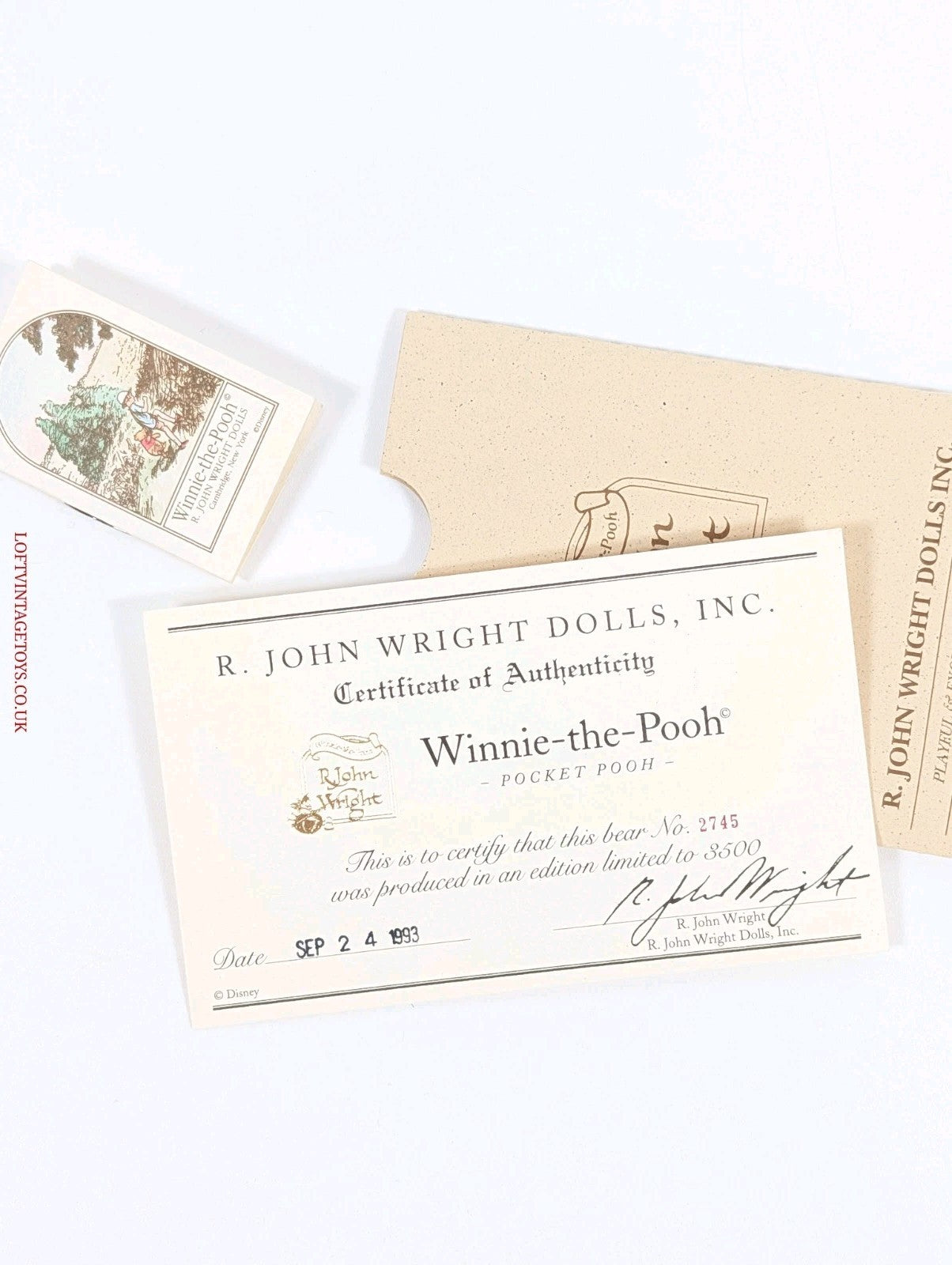 R. John Wright Winnie The Pooh Pocket Pooh, Ltd Edition of 3500