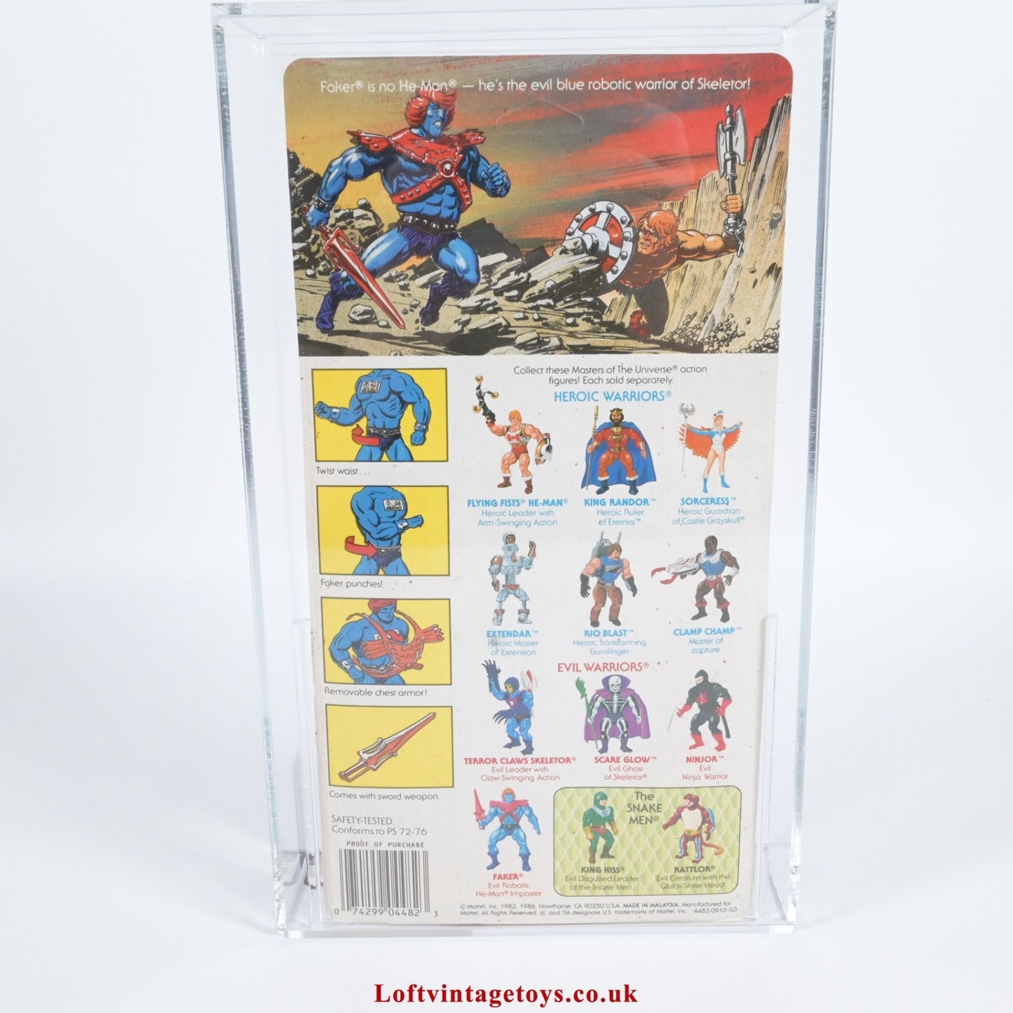 Mattel Masters of the Universe Faker,  Series 6 , AFA 85 UNCIRCULATED