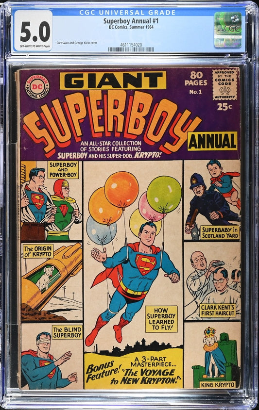 Superboy Annual #1 CGC 5.0 ,  1964 / DC Comics