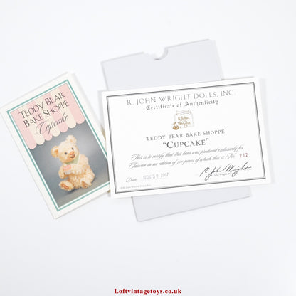 R John Wright Cupcake From The Teddy Bear Bake Shoppe Collection, Ltd Ed of 300