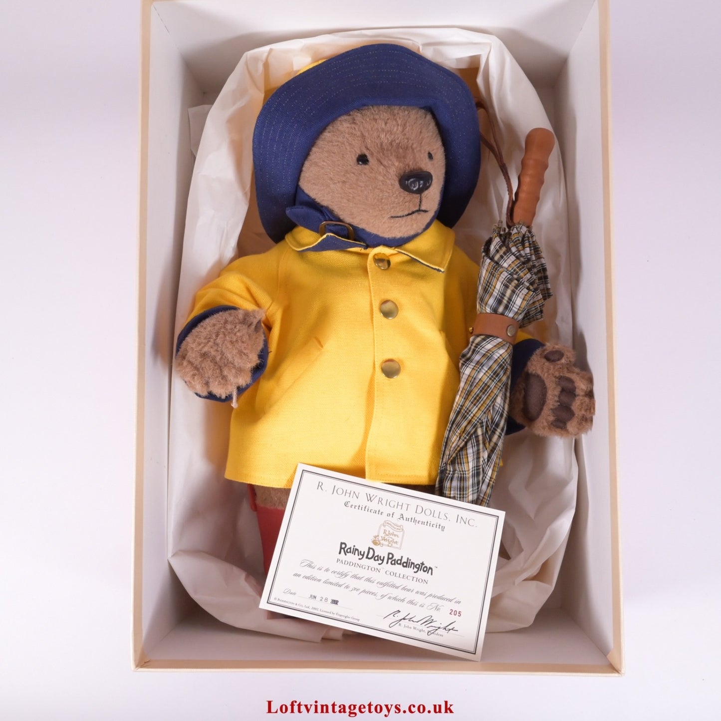 R John Wright Rainy Day Paddington Bear, Ltd Edition Of 500