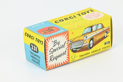 Corgi Toys 231 Triumph Herald Coupe With Original Box