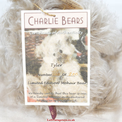 Charlie Bear Tyler Mohair Limited Edition of Only 200 RARE -  CBM16010