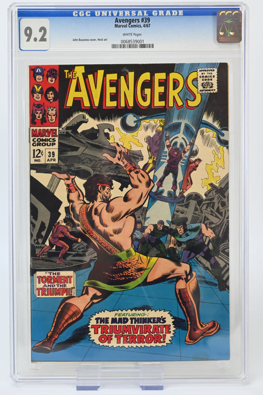 The Avengers #39 CGC 9.2 / 1967 - Marvel comics