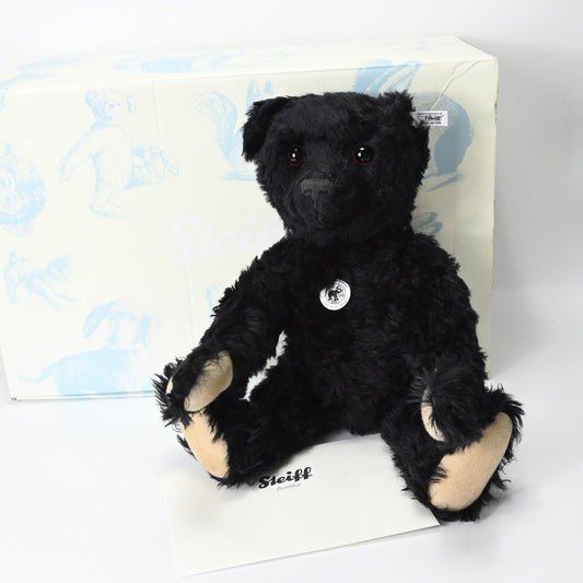 Steiff 1912 Replica Othello Black Mohair Teddy Bear