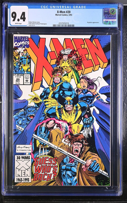 X-Men # 20 CGC 9.4 - 1993, Marvel Comics