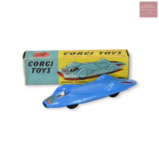 Corgi Toys 153 Proteus Campbell Bluebird Record Car Twin Flags