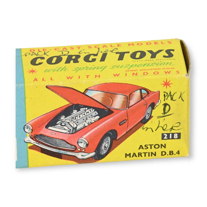 Corgi Toys 218 Aston Martin DB4 Red Body - Criss-Cross Hubs