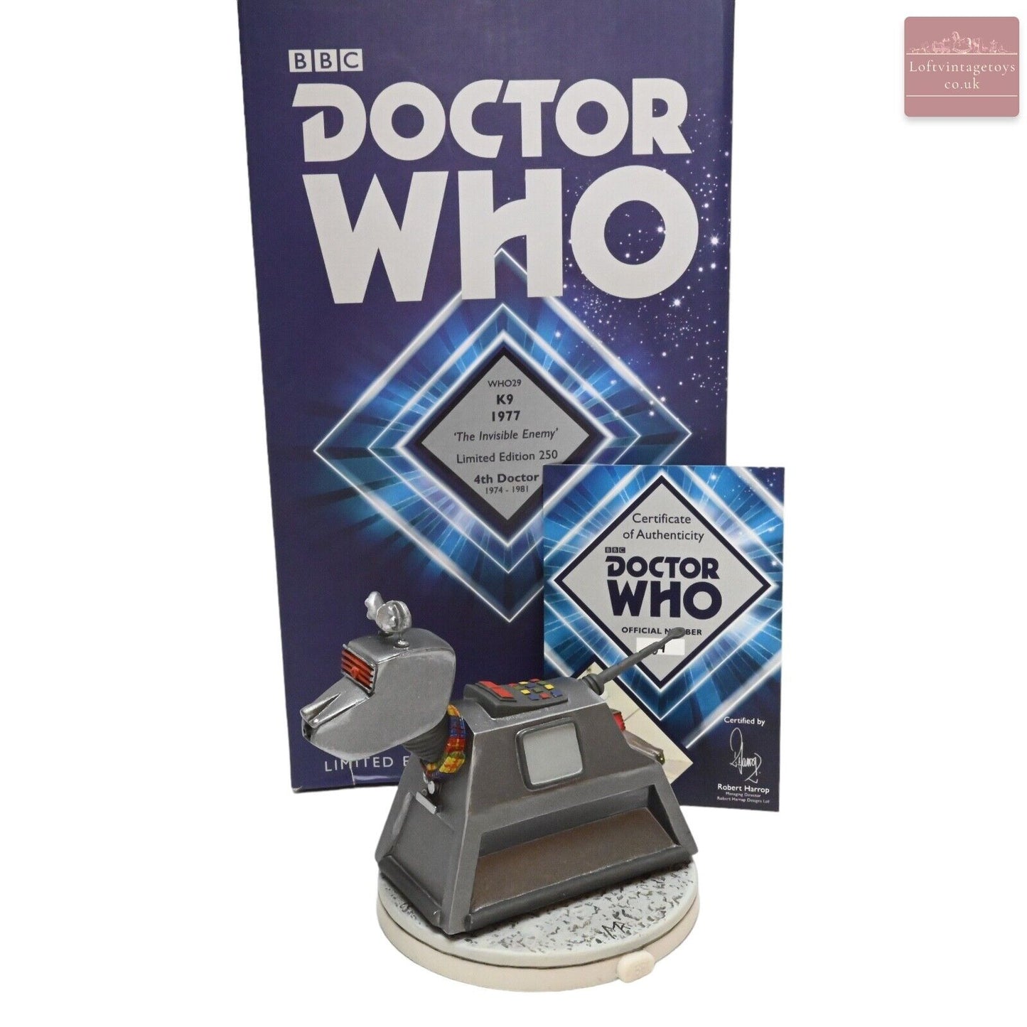 Robert Harrop Doctor Who K9 Resin Figure Signed by John Leeson