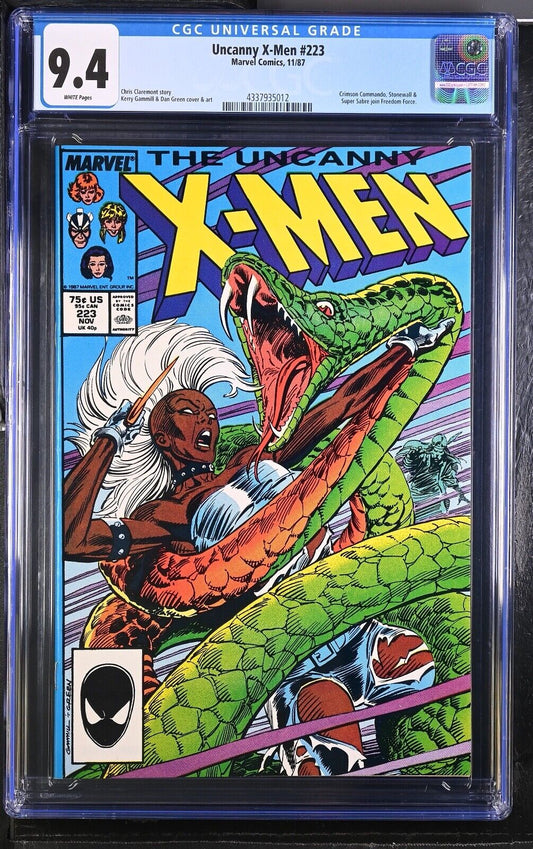 Uncanny X-Men #223 CGC 9.4 - 1987, Marvel Comics