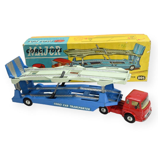 Corgi 1105 Bedford Tk Carrimore Car Transporter - Red Cab