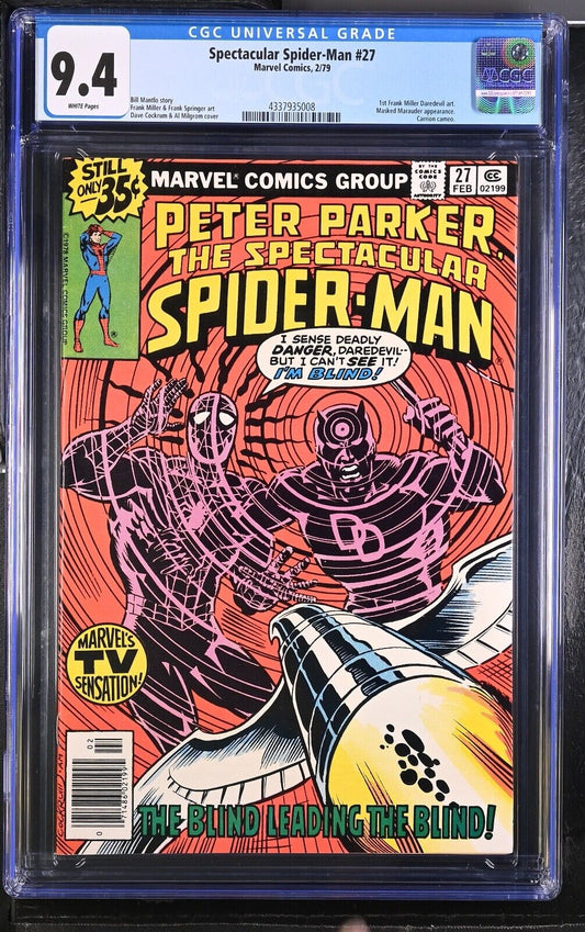 Spectacular Spider-man # 27 CGC 9.4 - 1979, Marvel comics