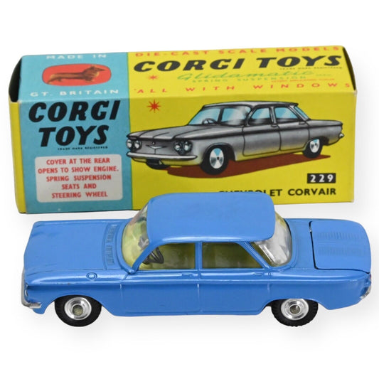 Corgi 229 Chevrolet Corvair Original Box -NR Mint to Mint