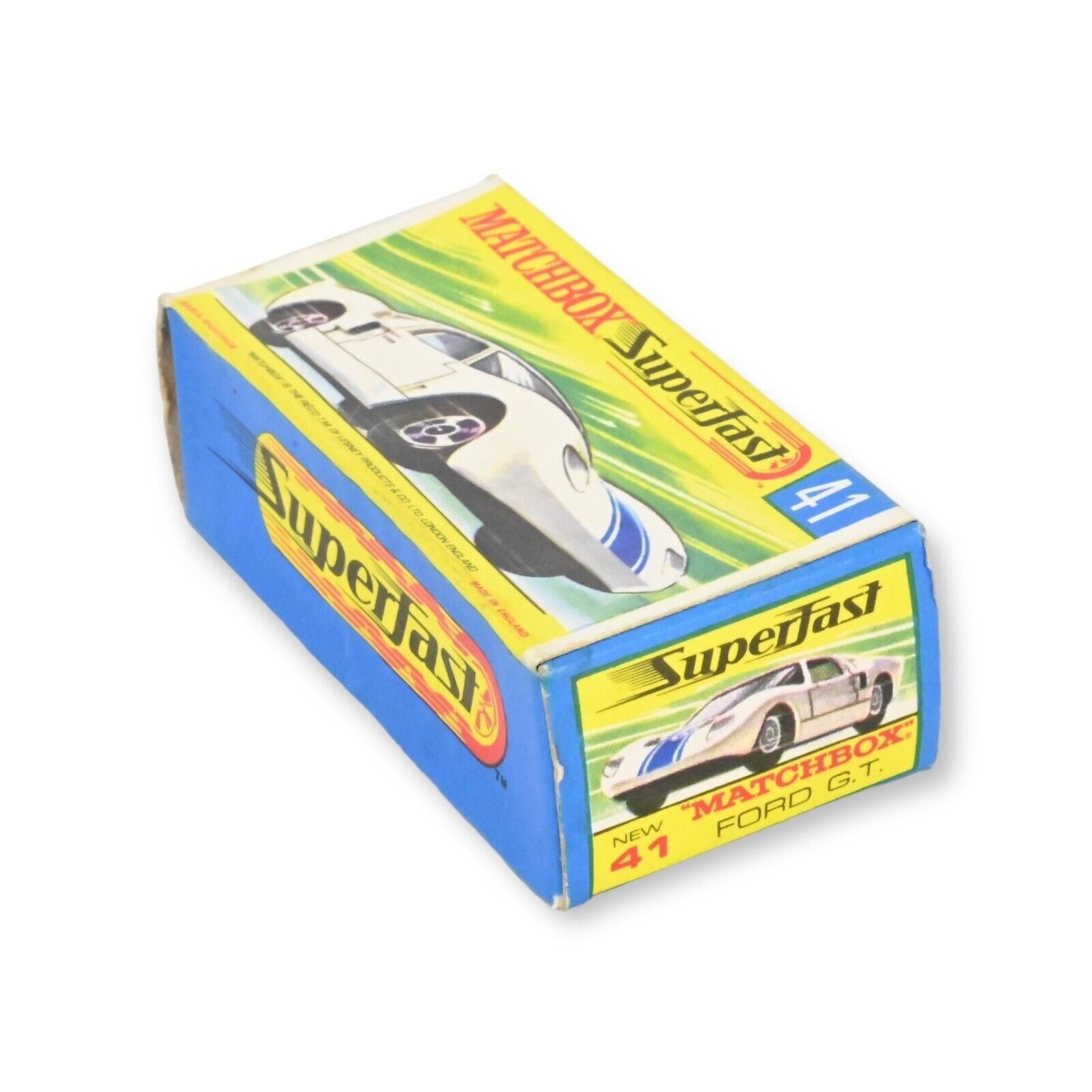 Lesney Matchbox Series 41 Ford Gt Racer In A E4 Box Lesney Matchbox Series 41 Ford Gt Racer In A E4 Box
