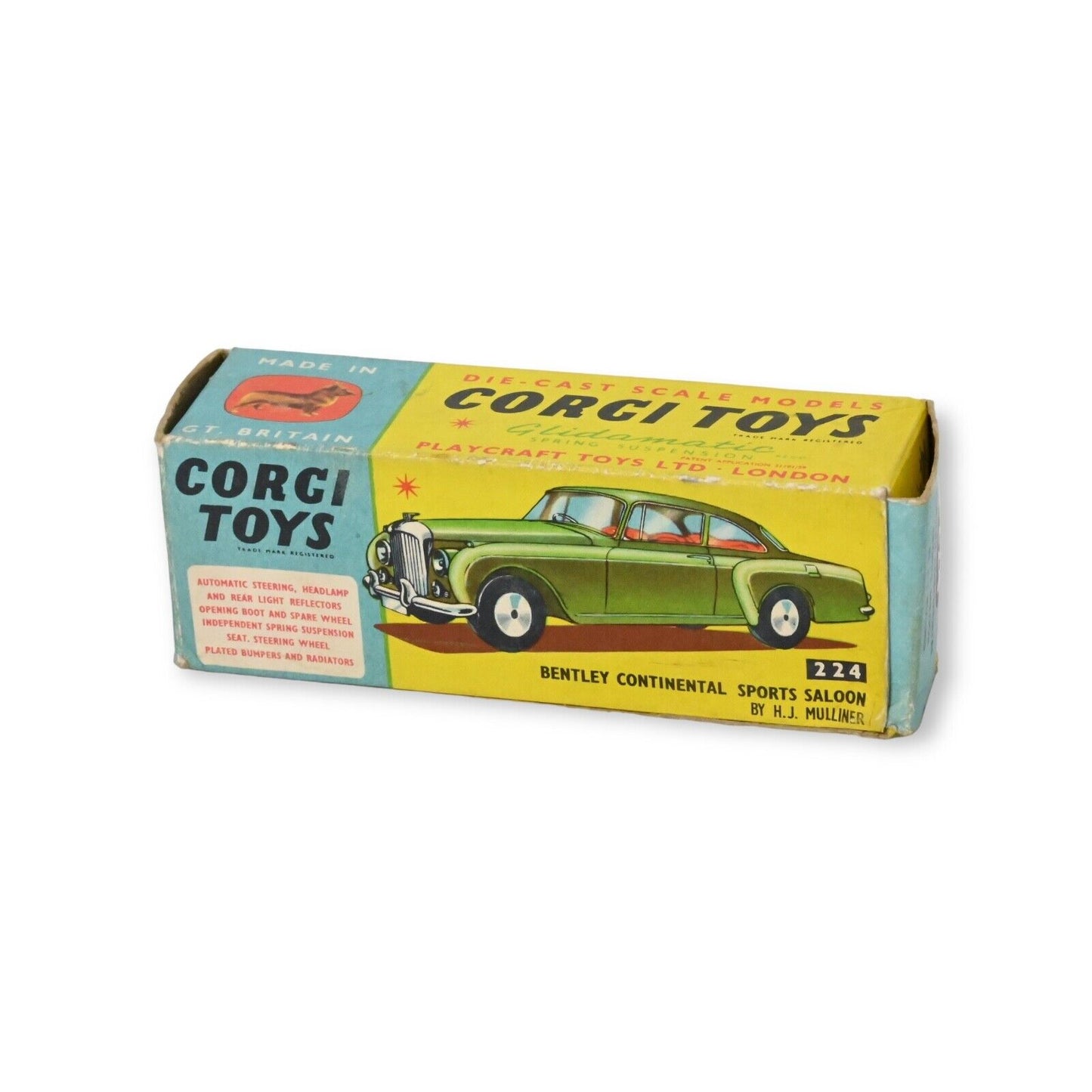 Corgi toys 224 Bentley Continental Sports Saloon in Original Box