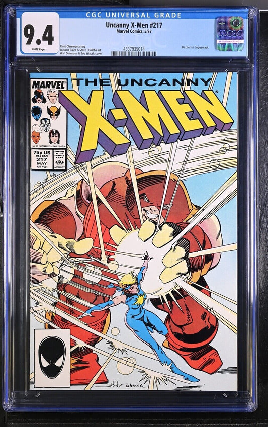 Uncanny X-men # 217 CGC 9.4 - 1987, Marvel Comics