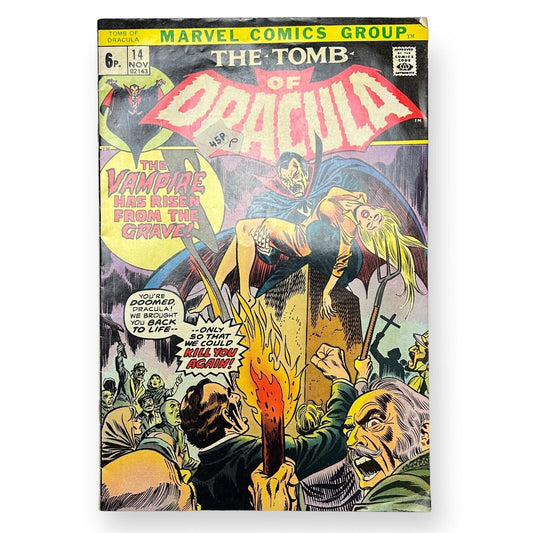 The Tomb Of Dracula #14 Marvel Comic 1973 - 6p (5.0-6.5 Grade)