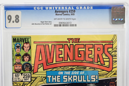 The Avengers #259 CGC 9.8 / 1985